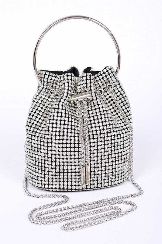 Embellished Rhinestone Bucket Bag