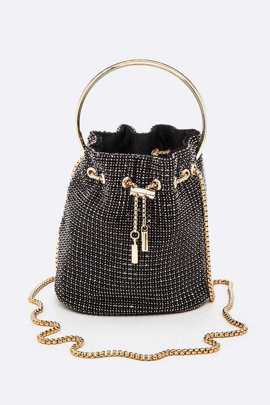 Embellished Rhinestone Bucket Bag