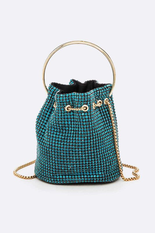 Embellished Rhinestone Bucket Bag