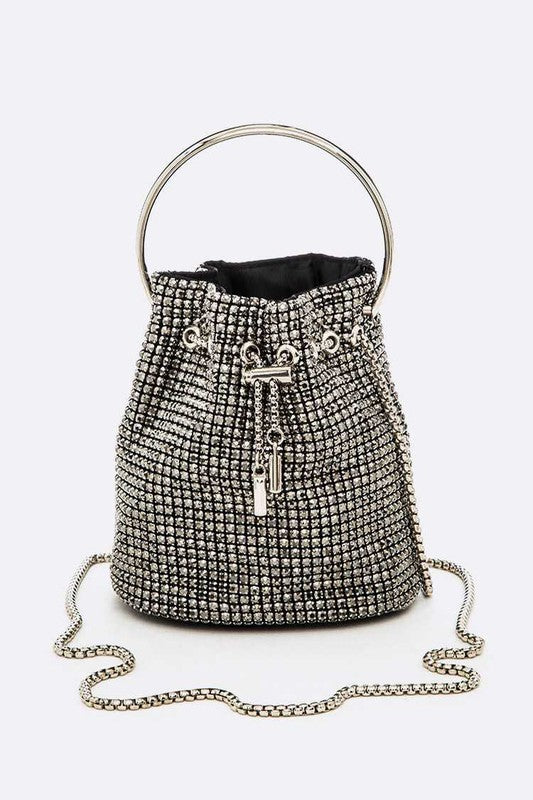 Embellished Rhinestone Bucket Bag