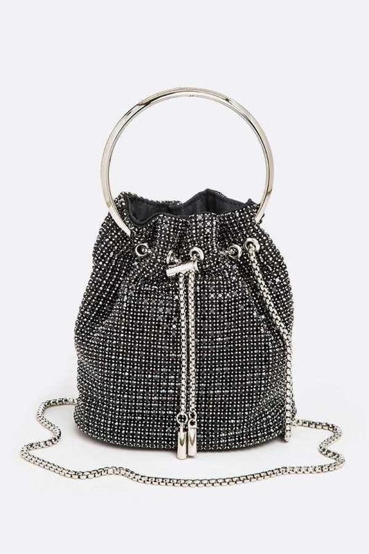 Embellished Rhinestone Bucket Bag