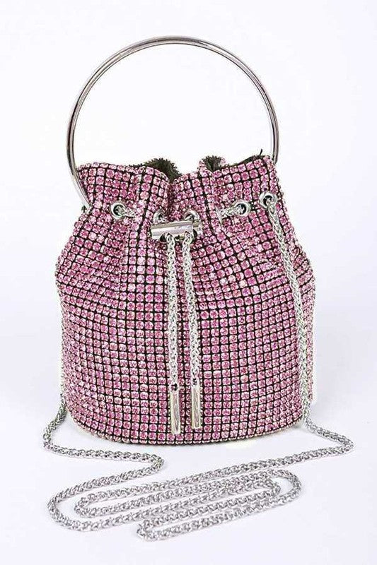 Embellished Rhinestone Bucket Bag