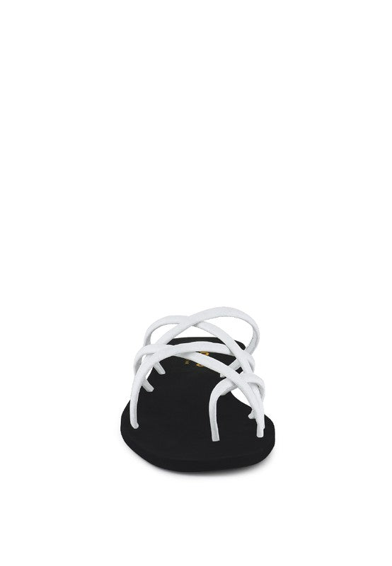 Strappy Flat Slide Sandals
