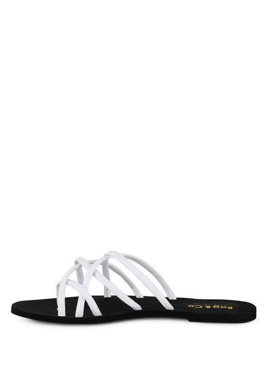 Strappy Flat Slide Sandals