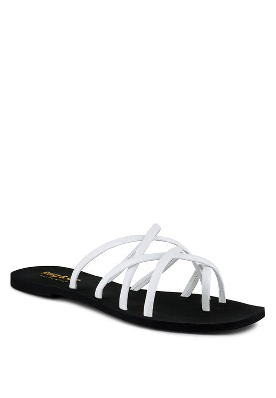 Strappy Flat Slide Sandals