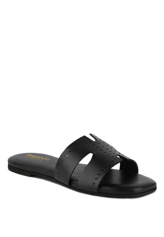 Cutout Slip-On Flat Sandals
