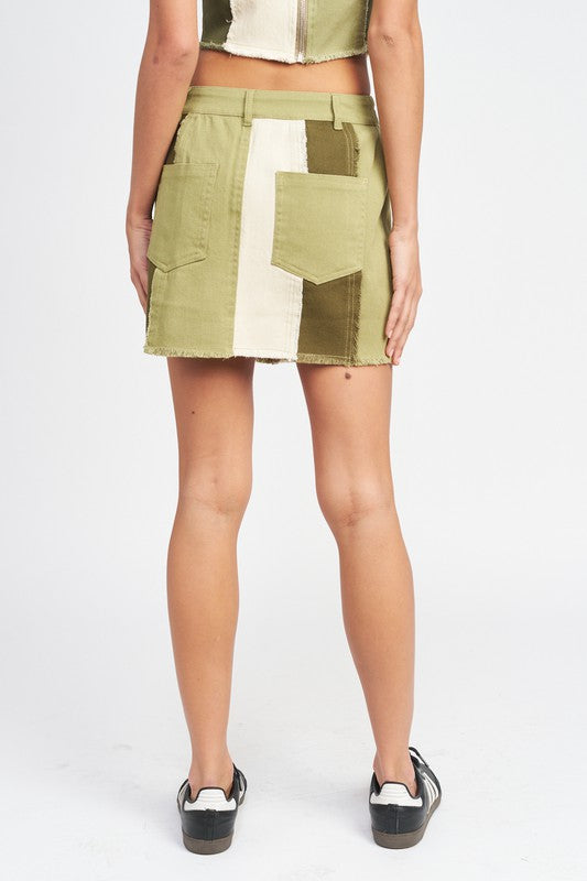 Color Block Skirt