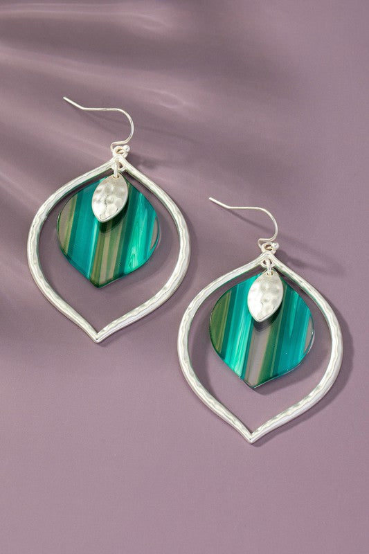Textured Double Teardrop Earrings