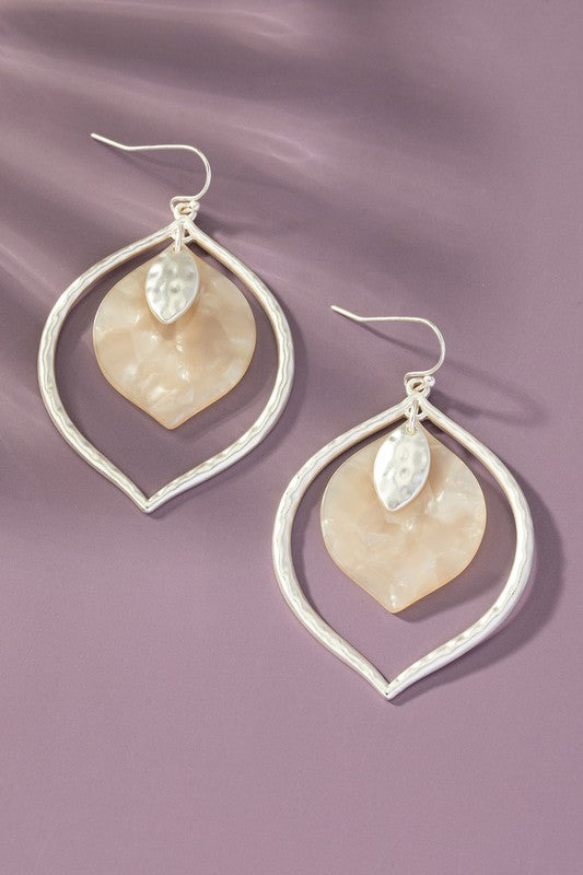 Textured Double Teardrop Earrings