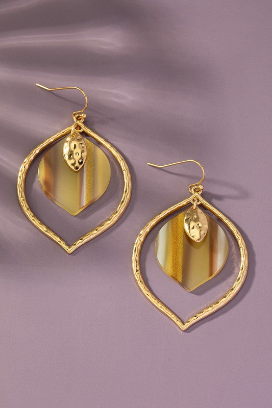 Textured Double Teardrop Earrings