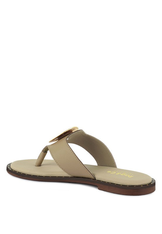 Slip-On Embellished Flat Sandals