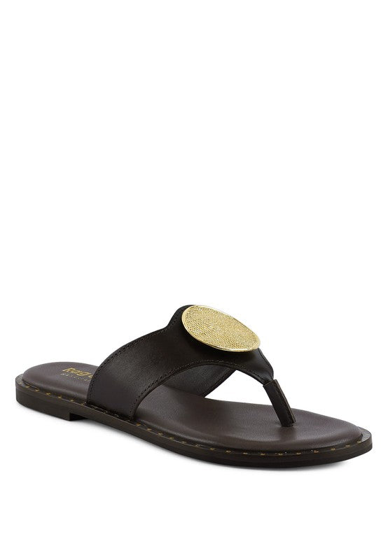 Slip-On Embellished Flat Sandals