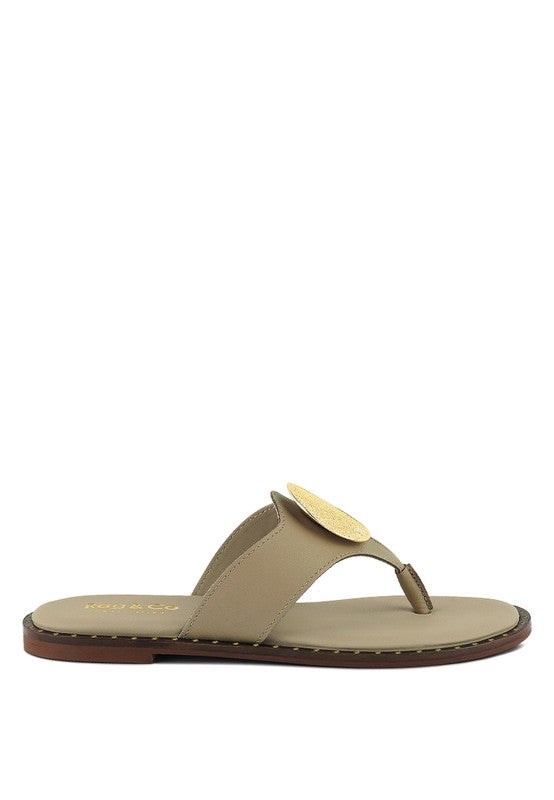 Slip-On Embellished Flat Sandals