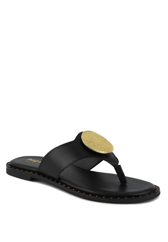 Slip-On Embellished Flat Sandals