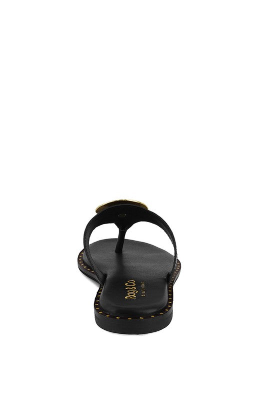 Slip-On Embellished Flat Sandals