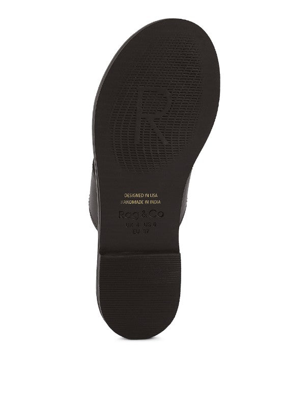 Slip-On Embellished Flat Sandals