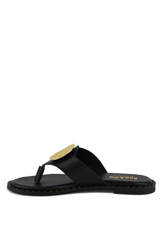 Slip-On Embellished Flat Sandals