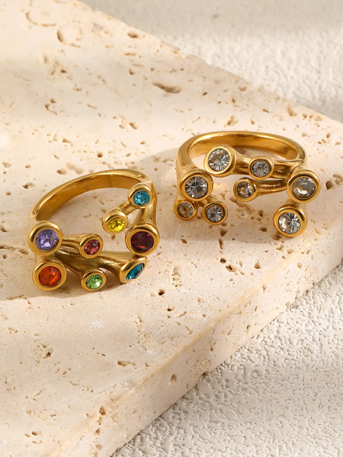 18K Gold-Plated Zircon Ring - alternate ring view
