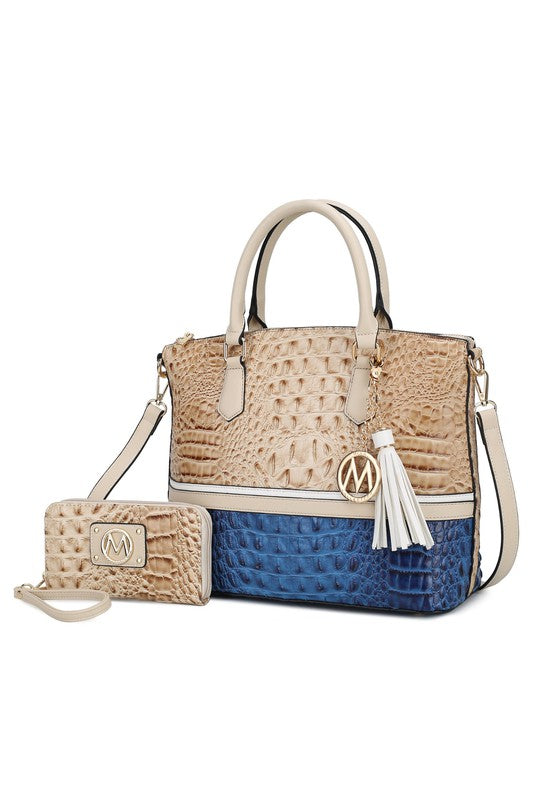 MKF Croc Skin Tote Set
