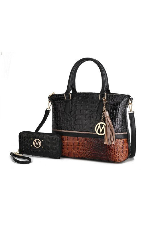 MKF Croc Skin Tote Set