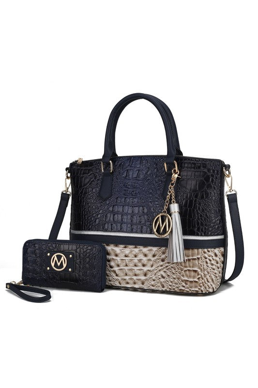 MKF Croc Skin Tote Set