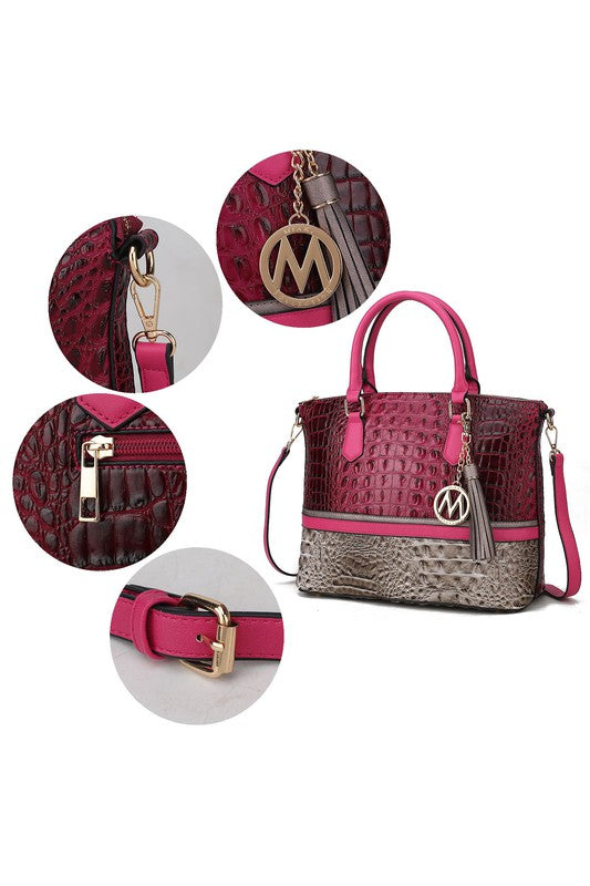 MKF Croc Skin Tote Set