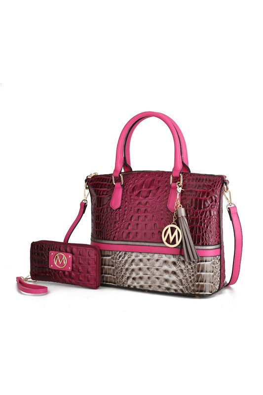 MKF Croc Skin Tote Set