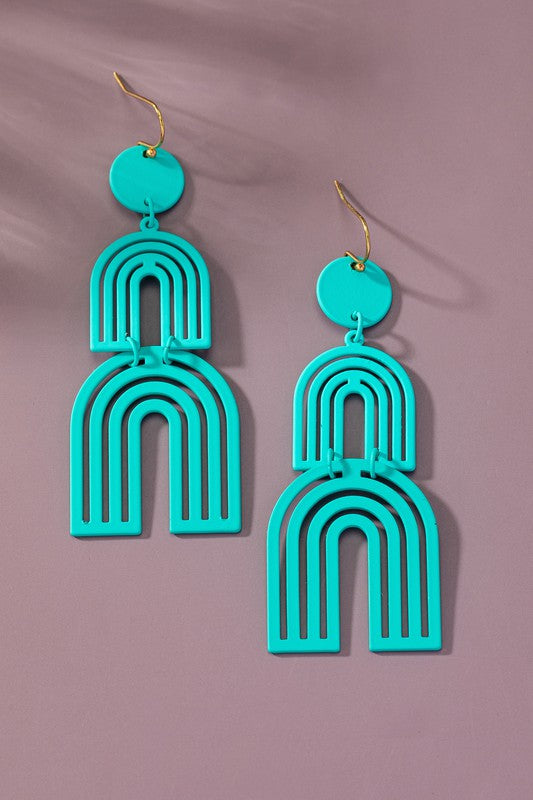 Cutout Metal Arch Earrings