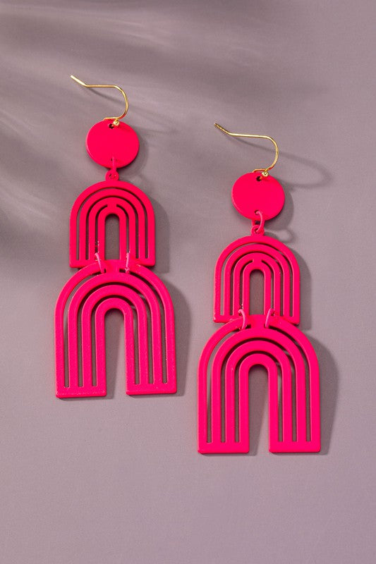 Cutout Metal Arch Earrings