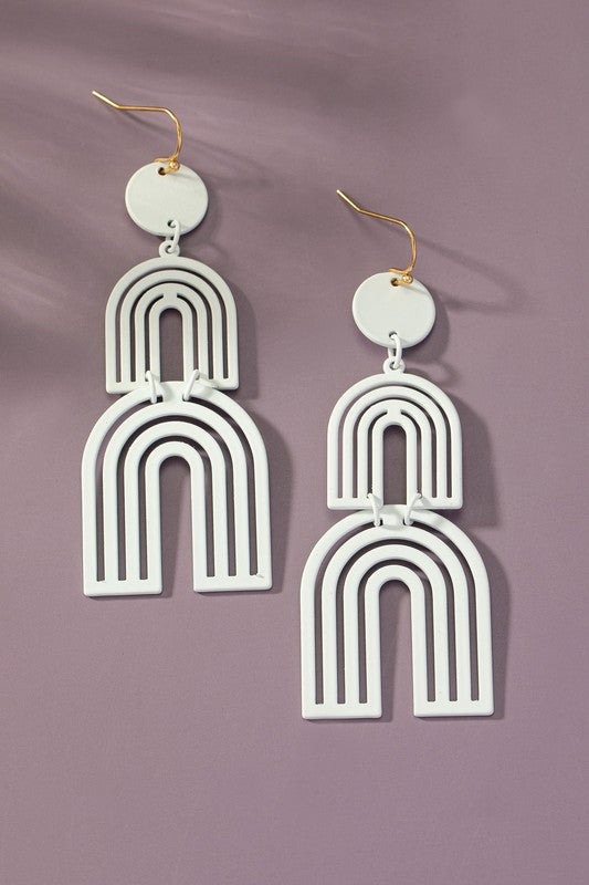 Cutout Metal Arch Earrings