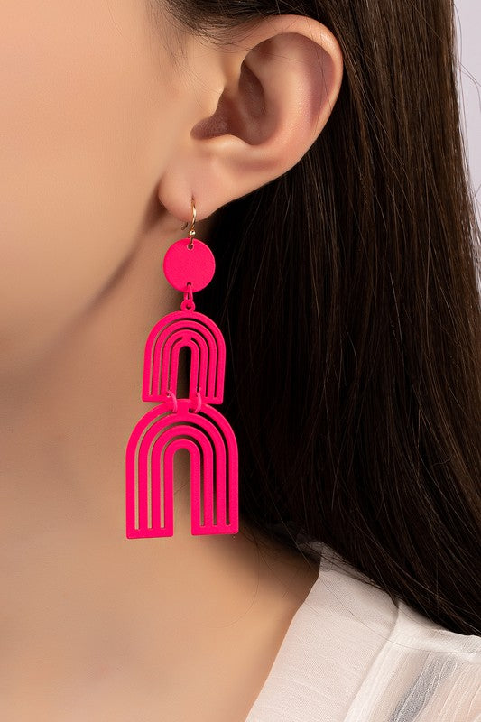 Cutout Metal Arch Earrings
