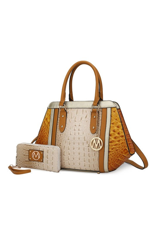 Daisy Croco Satchel Set