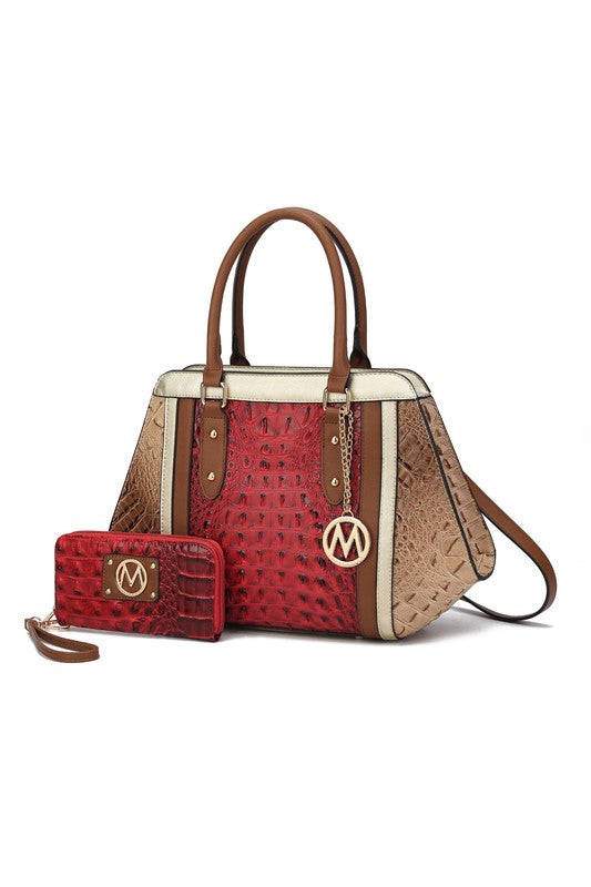 Daisy Croco Satchel Set