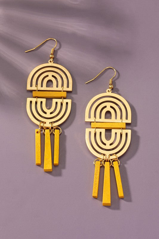 Double Arch Tassel Earrings