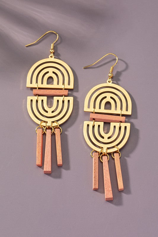 Double Arch Tassel Earrings