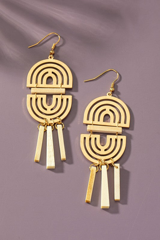 Double Arch Tassel Earrings