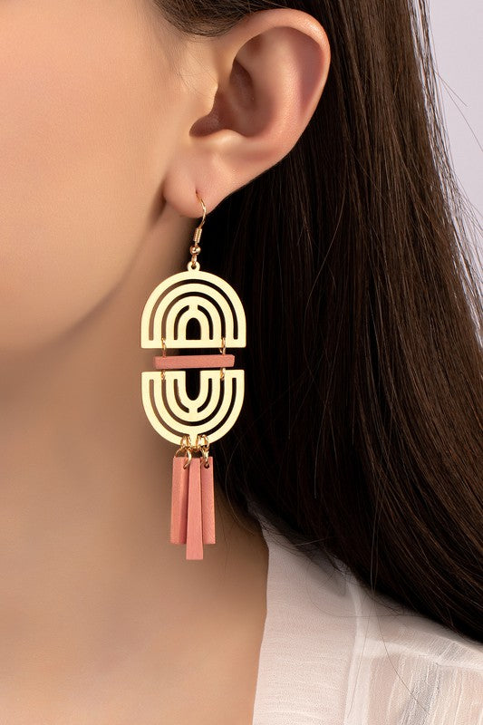 Double Arch Tassel Earrings