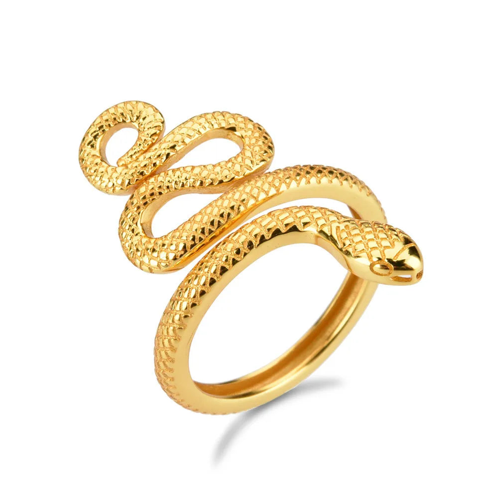 Sterling Silver Snake Shape Ring - alternate ring view