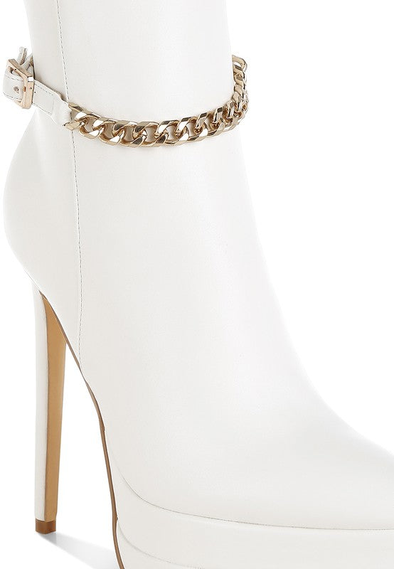 Chain Detail Ankle Boots