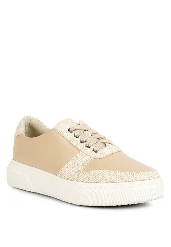 Dual Tone Leather Sneakers