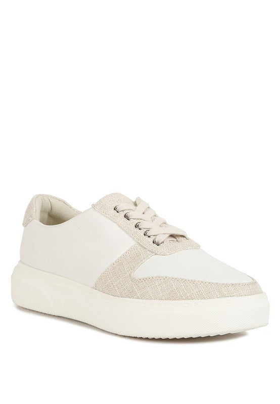 Dual Tone Leather Sneakers
