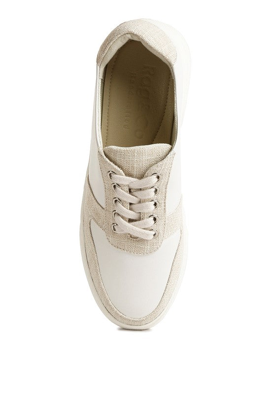 Dual Tone Leather Sneakers