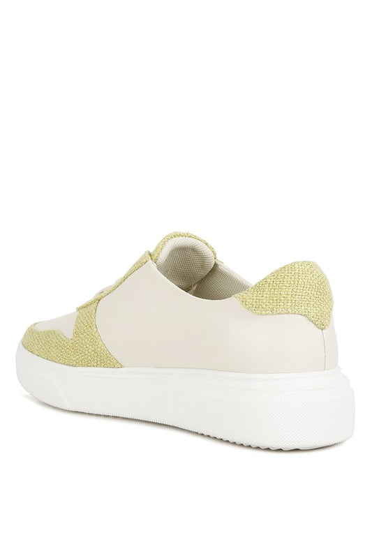 Dual Tone Leather Sneakers