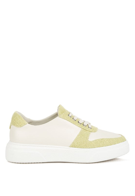 Dual Tone Leather Sneakers