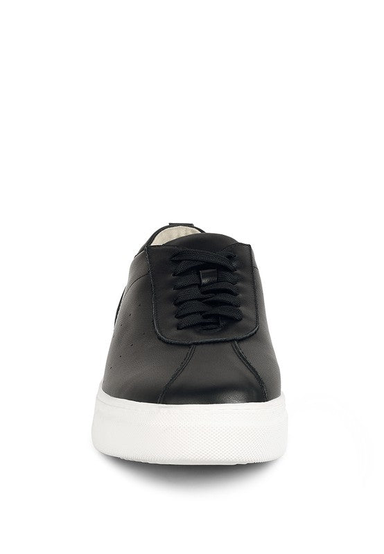 Solid Leather Sneakers