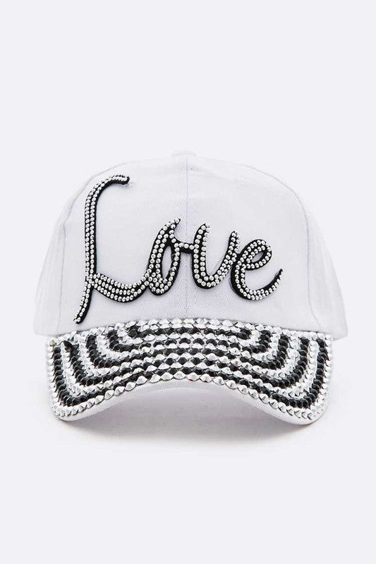 LOVE Crystal Brim Cap