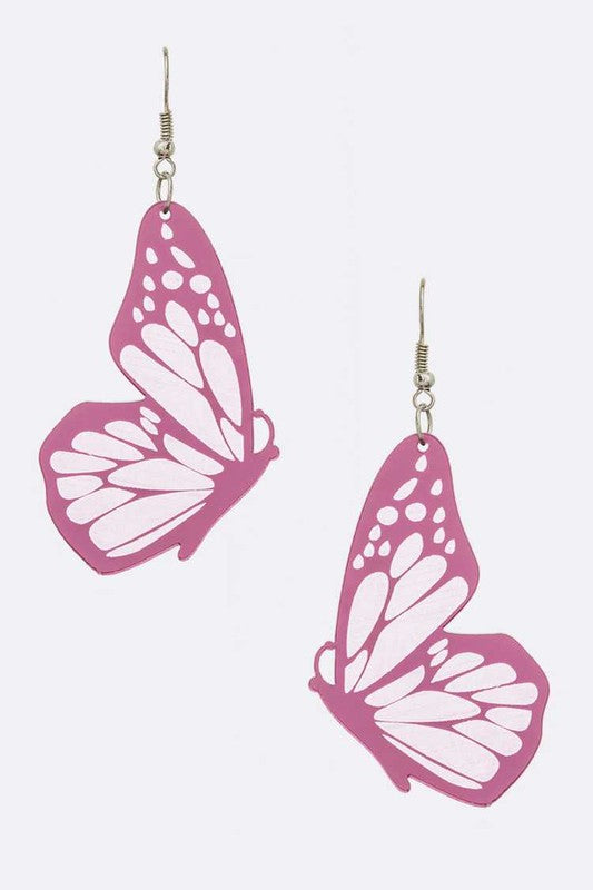 Cutout Butterfly Wing Earrings