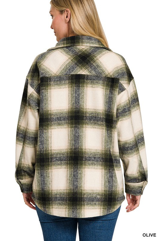 Plaid Longline Shacket