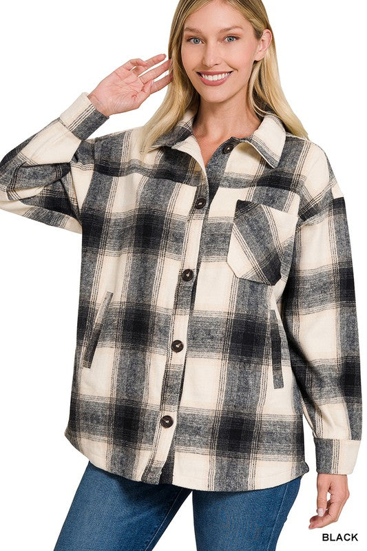 Plaid Longline Shacket