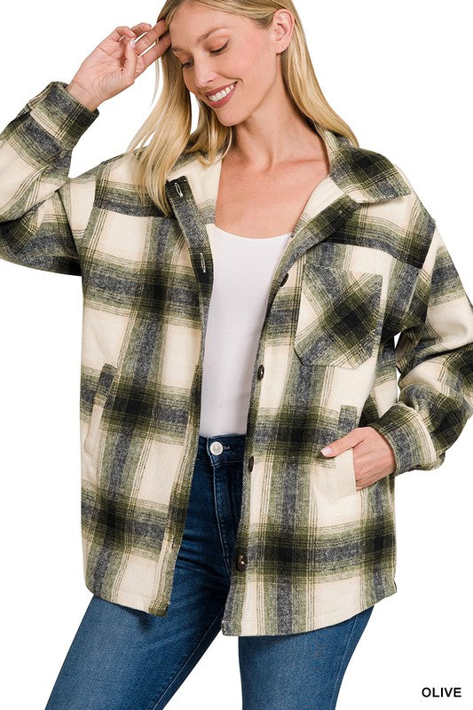 Plaid Longline Shacket